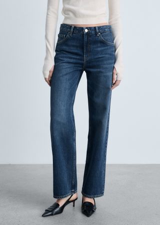 Miami Medium-Rise Straight-Fit Jeans - Women | Mango United Kingdom