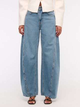 Abercrombie & Fitch, Mid Rise Ultra Barrel Jean