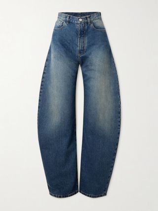 High-Rise Barrel-Leg Jeans