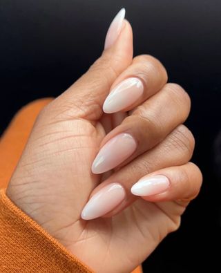 Glow French ombre manicure