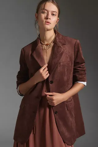 Dolan Faux-Suede Boyfriend Blazer