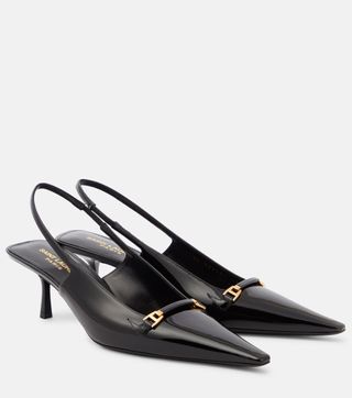 Carine 55 Patent Leather Slingback Pumps