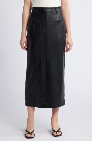 Yve Faux Leather Maxi Skirt