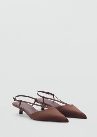 Satin Kitten Shoe With Straps - Women | Mango Usa