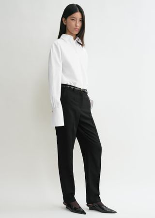 Oversized Tuxedo Shirt White