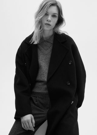 Handmade Oversized Wool Coat - Women | Mango United Kingdom