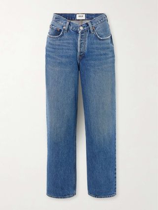 V Waist Baggy Mid-Rise Straight-Leg Jeans