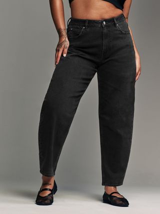 Black Authentic Barrel Hourglass Jeans