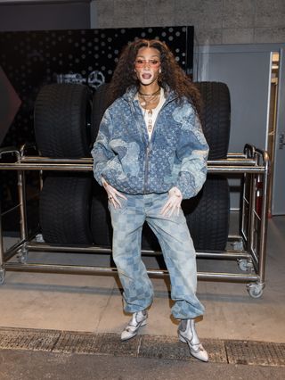 Winnie Harlow attends the F1 Grand Prix of Las Vegas at Las Vegas Strip Circuit on November 23, 2024 in Las Vegas, Nevada.