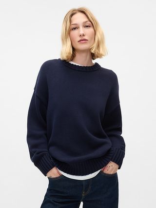 100% Cotton Oversized Boyfriend Sweater