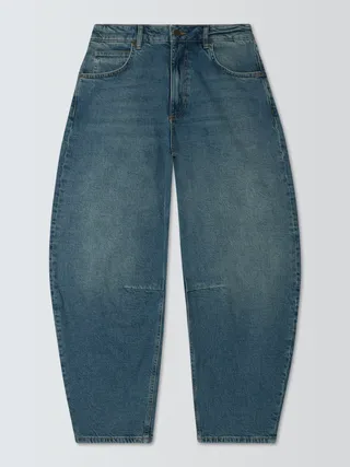 John Lewis Barrel Leg Jeans, Blue