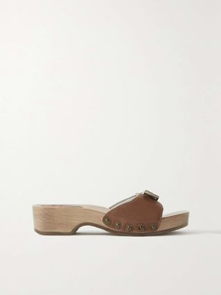 + Scholl Buckled Leather Clogs