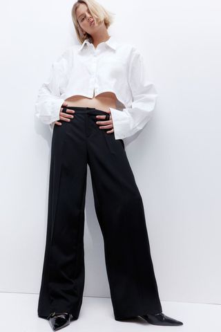 Wide-Leg Dress Pants