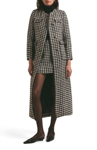 The Posh Houndstooth Check Coat