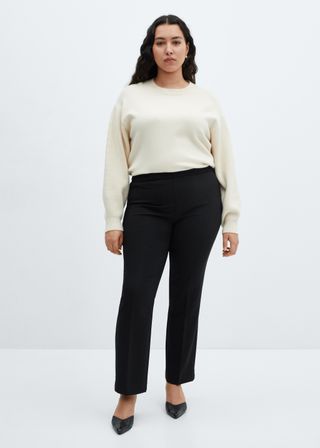 Belt Straight-Fit Trousers - Women | Mango Usa