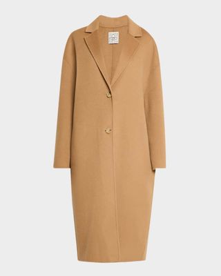 Double-Wool Cocoon Coat