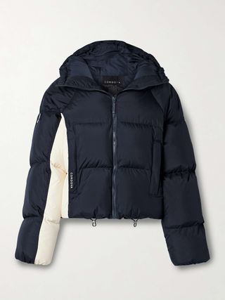 Furano Hooded Two-Tone Quilted Down Ski Jacket