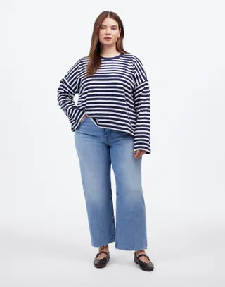 MW, The Plus Perfect Vintage Wide-Leg Crop Jean