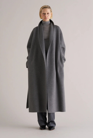 An image of a cashmere coat from Marcéla London.