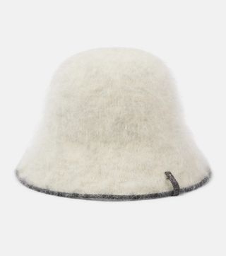 Knitted Mohair-Blend Cloche Hat