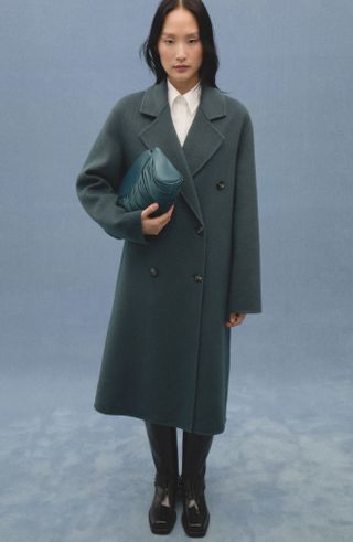 MANGO, Handmade Oversize Double Breasted Coat