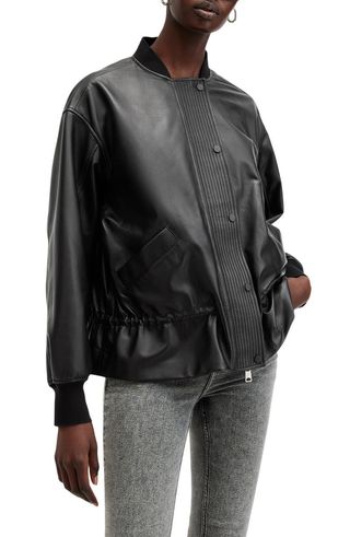 Sofi Leather Bomber Jacket