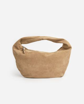 Alva Shoulder Bag Suede Sand