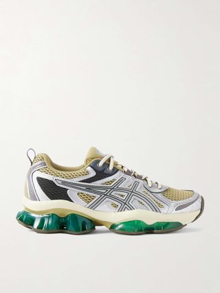 Gel-Quantum Kinetic Faux Leather-Trimmed Mesh Sneakers