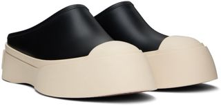 Black Leather Pablo Sabot Slippers