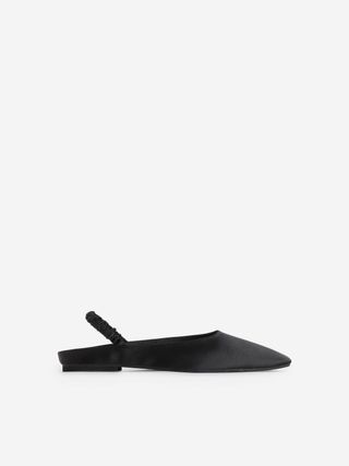 Slingback Satin Flats