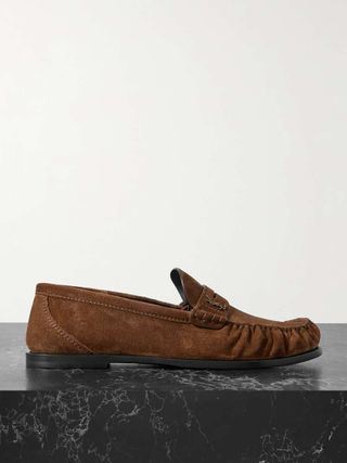 Saint Laurent, Suede Penny Loafers