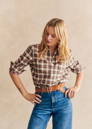 Tomboy Shirt - Green Tartan - Organic Cotton - Sézane