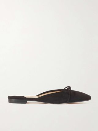 Ballerimu Bow-Detailed Suede Mules