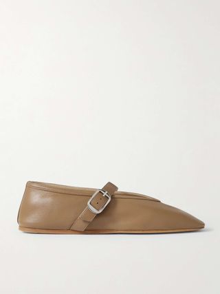 Stella Leather Mary Jane Ballet Flats