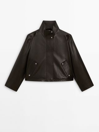 Loose-Fitting Nappa Leather Jacket