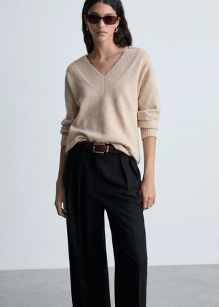 Oversized V-Neck Sweater - Women | Mango Usa