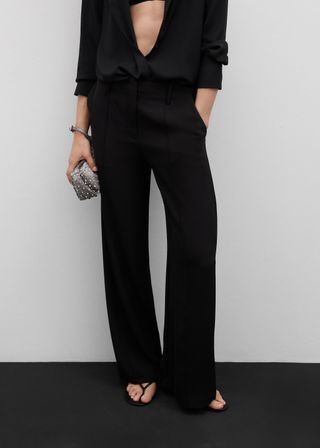 Straight-Fit Pleated Trousers - Women | Mango Usa