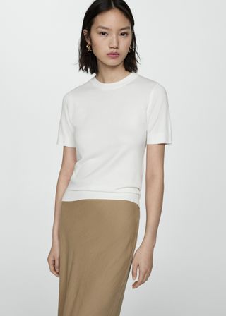 Short-Sleeved Fine-Knit Sweater - Women | Mango Usa