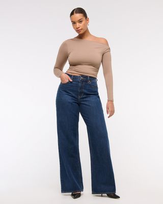 Curve Love High Rise Wide Leg Jean