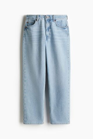 High Rise Slim Straight Ankle Jeans