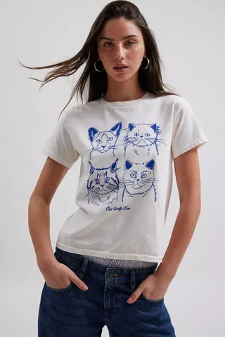 Cat Lady Era Slim Graphic Tee