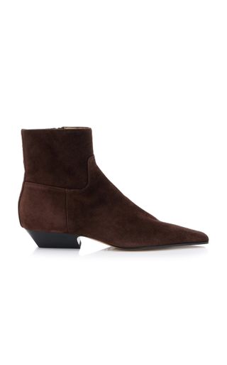 Marfa Suede Western Ankle Boots