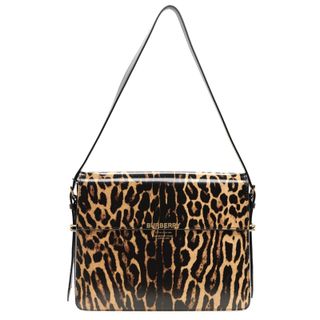 Burberry Grace Large Shoulder Bag Leopard Print Leather