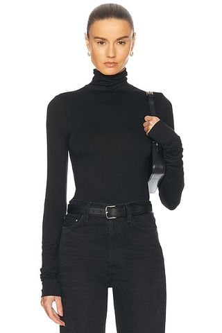 Fitted Turtleneck Top