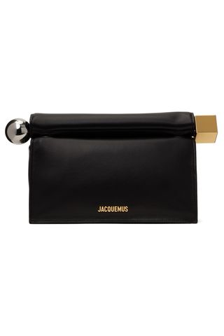 Black Les Sculptures 'la Pochette Rond Carré' Clutch