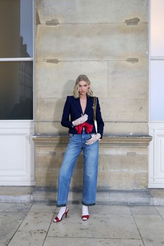 Elsa Hosk attending the Valentino haute couture show in Paris.