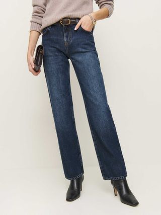 Reformation Abby Low Rise Straight Jeans