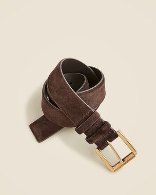 jcrew Suede Roller-Buckle Belt