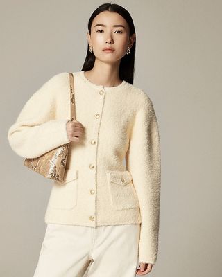 jcrew Cinched-Waist Sweater-Jacket