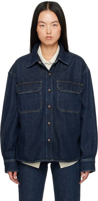 Navy Gwen Slice Denim Shirt